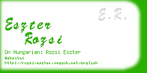 eszter rozsi business card